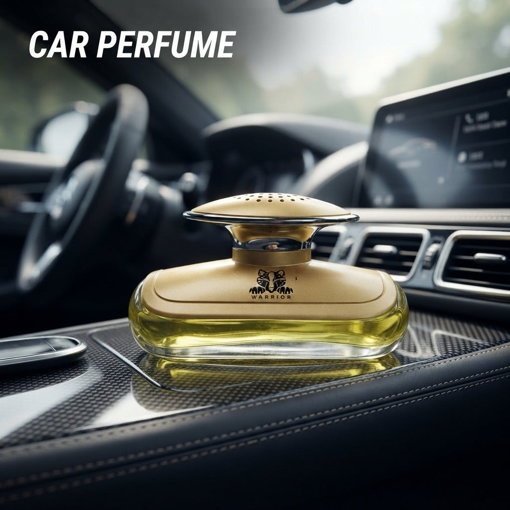 Car Perfume Glass Bottle Moonzlin Golden/Chrome Housing Cologne 60Ml Blister Pack Warrior Gx-901 (China)