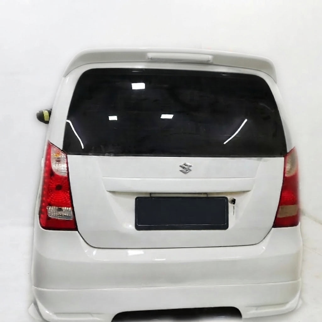 Car Spoiler Trunk Type Suzuki Wagon-R 2018 Original Design Plastic Material Tape Type Fitting With Led Large Size Not Painted (China)