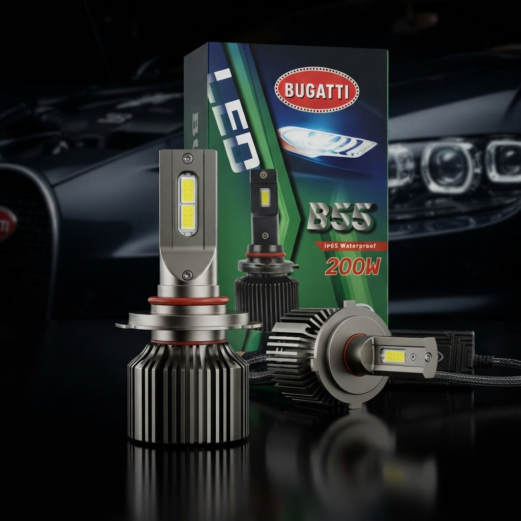 Car Led Head Light Bulbs Bugatti Cob H11 Ultra White Colour Box Pack (China) Sp1 55W