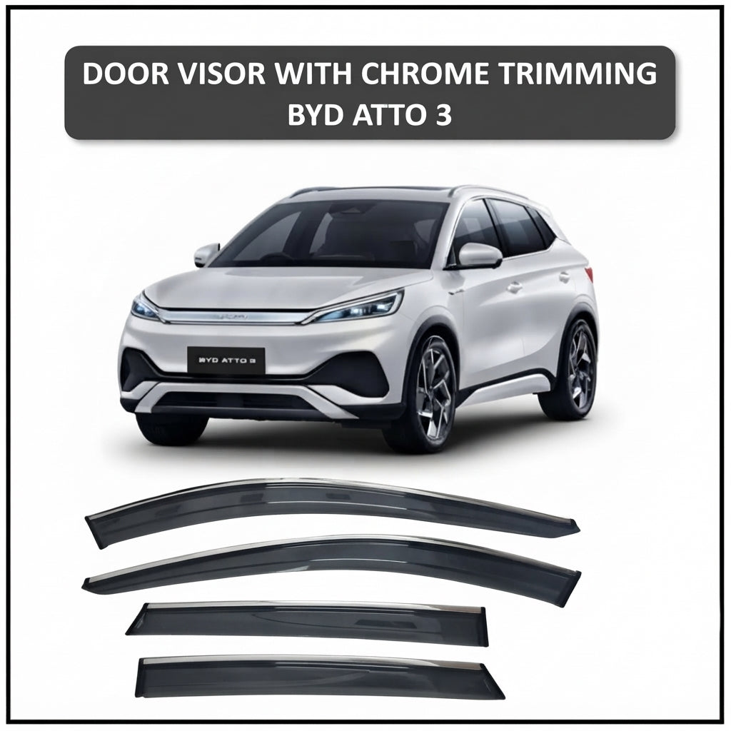 Air Press Klg Injection Type Original Design With Chrome Border Tape Type Fitting Byd Atto 3 Colour Box Pack 04 Pcs/Pack Smoke (China)