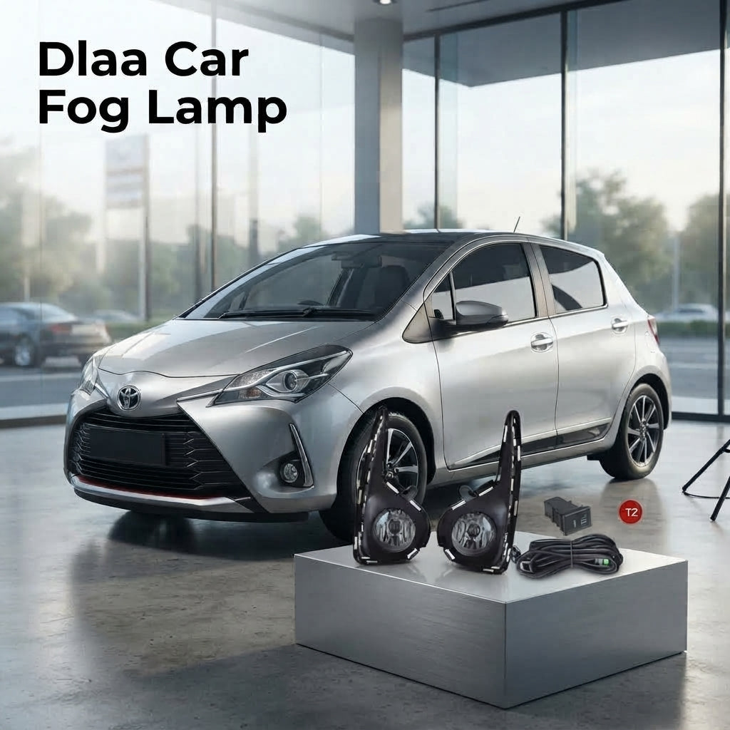 Car Fog Lamp Dlaa Oem Fitting Led Toyota Vitz 2015 Plastic Housing Plastic Lens Clear Lens Black Ty-110-L2Led (China)