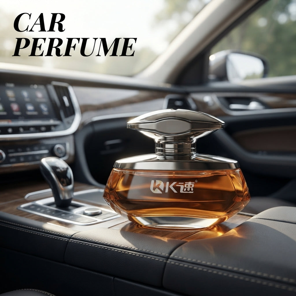 Car Perfume Glass Bottle Kz Brown/Chrome Housing Cologne 80Ml Blister Pack A Ray Of Sunshine (China)