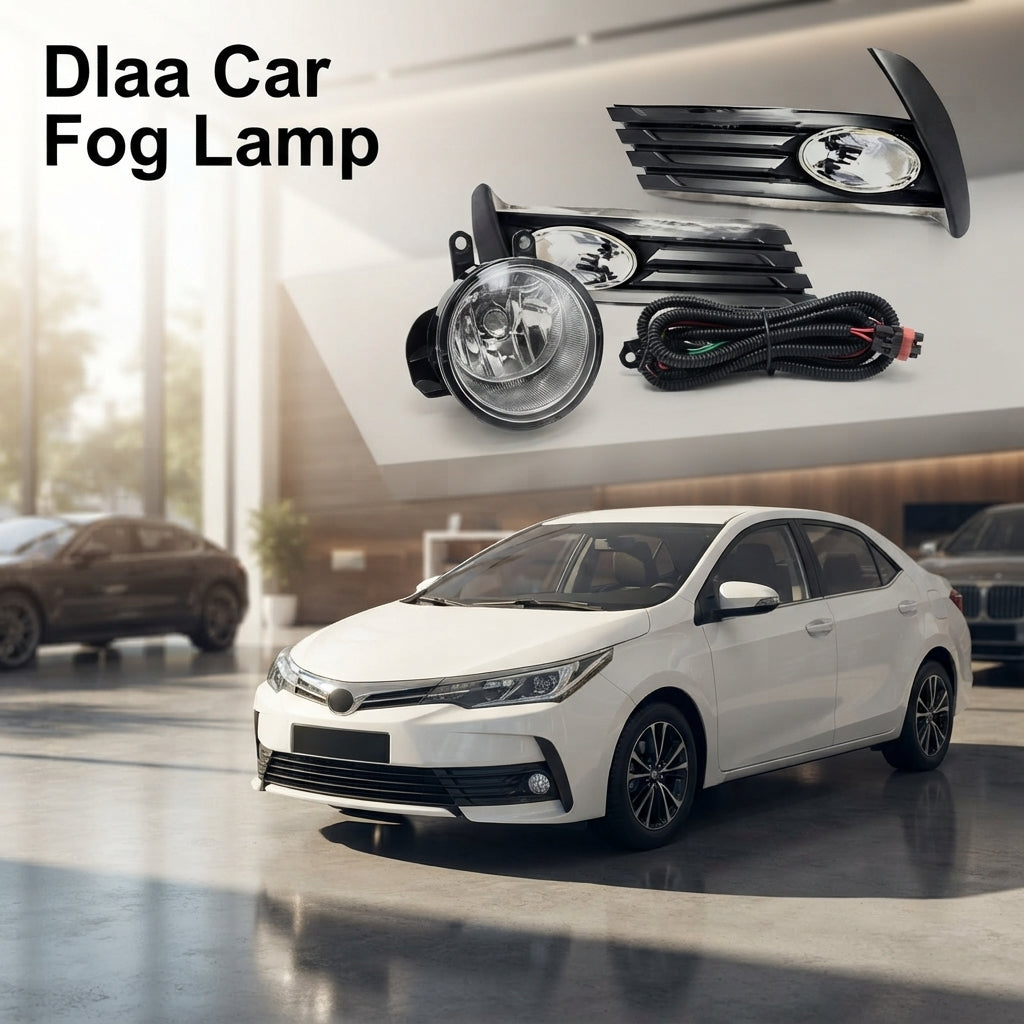 Car Fog Lamp Dlaa Oem Fitting Toyota Corolla 2018 Metal Housing Glass Lens Clear Lens Black/Chrome Ty-877E (China)