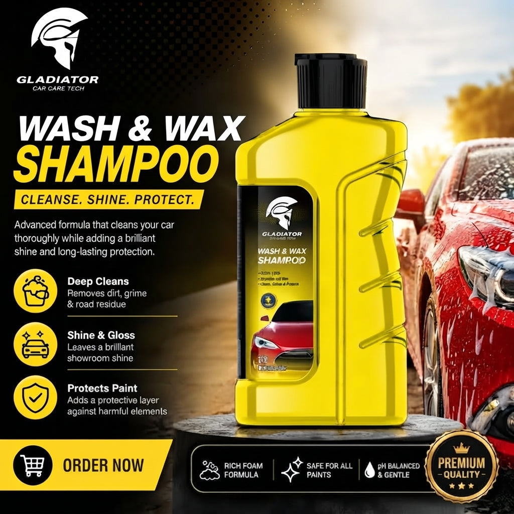 Car Shampoo Gladiator Plastic Can Pack 450Ml Gt30 (China)