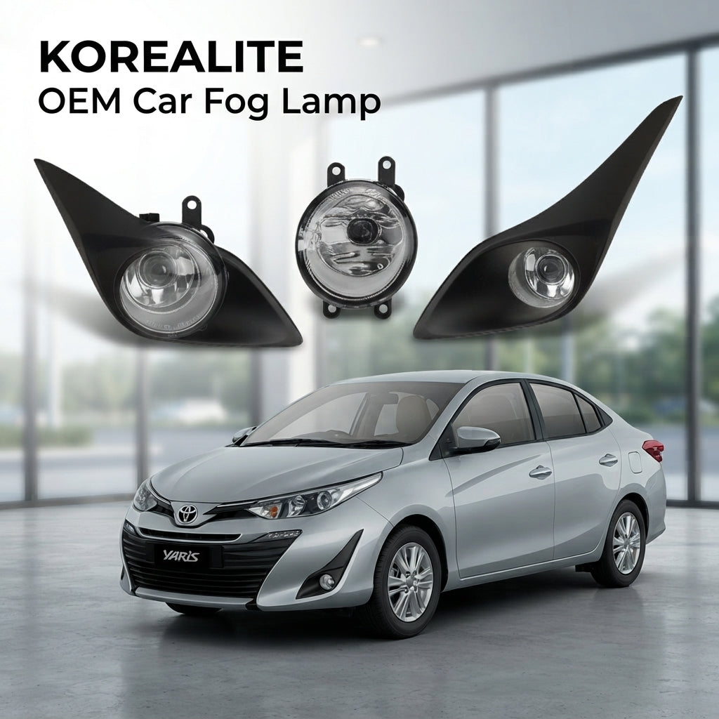 Car Fog Lamp Dlaa Oem Fitting Halogen Toyota Yaris 2020 Metal Housing Glass Lens Clear Lens Black Ty-221A (China)