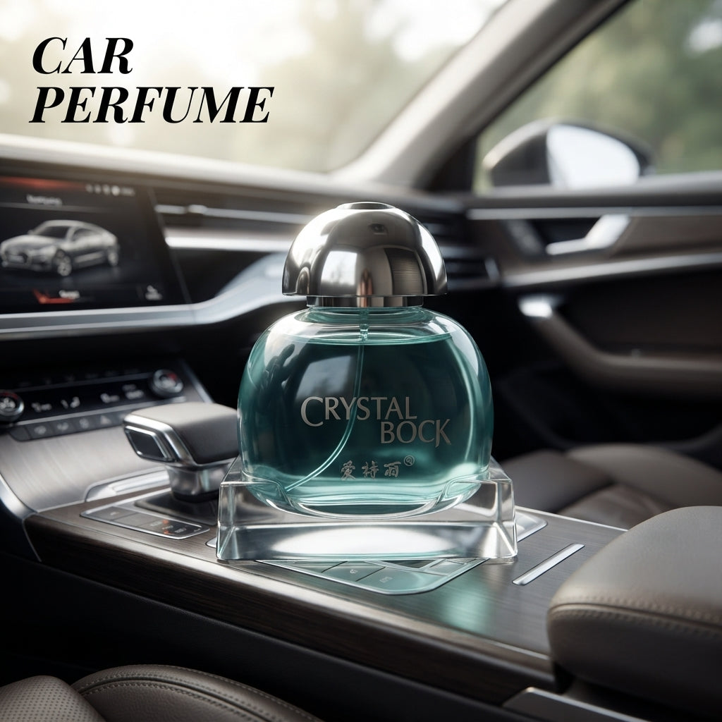 Car Perfume Glass Bottle Aiteli Green/Chrome Housing Apple 80Ml Blister Pack Crystal Bock Da-116 (China)