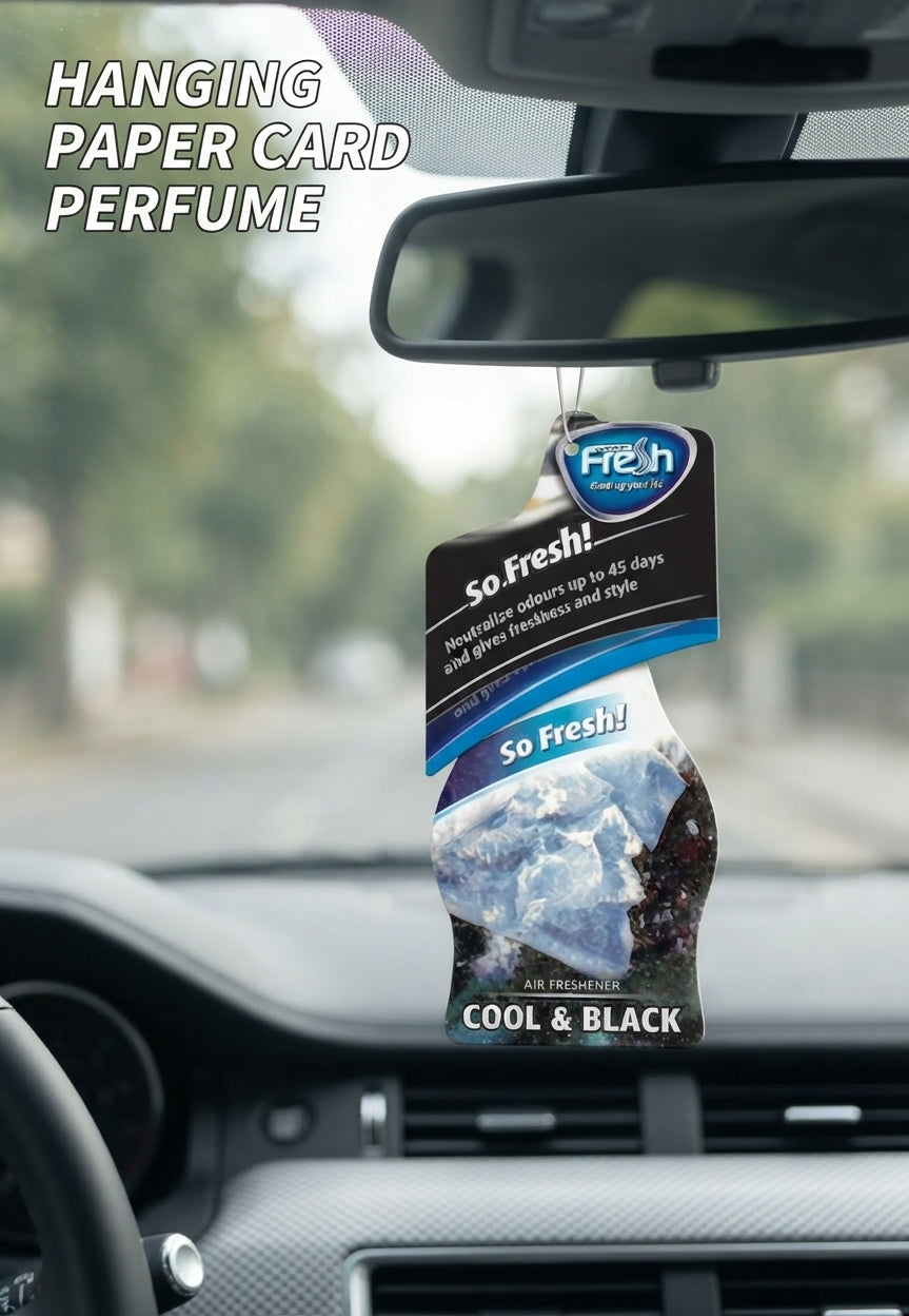 Paper Card Perfume Fresh Cool & Black Coloured Card Pack (China)