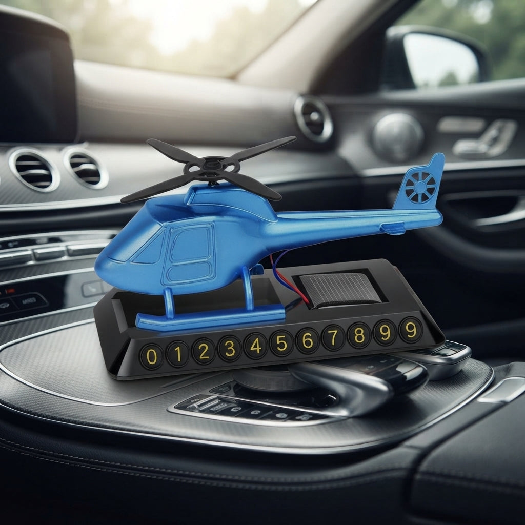 Car Perfume Solar Helicopter Glc Metallic Blue Housing Assorted Fragrance Colour Box Pack K-886 (China)