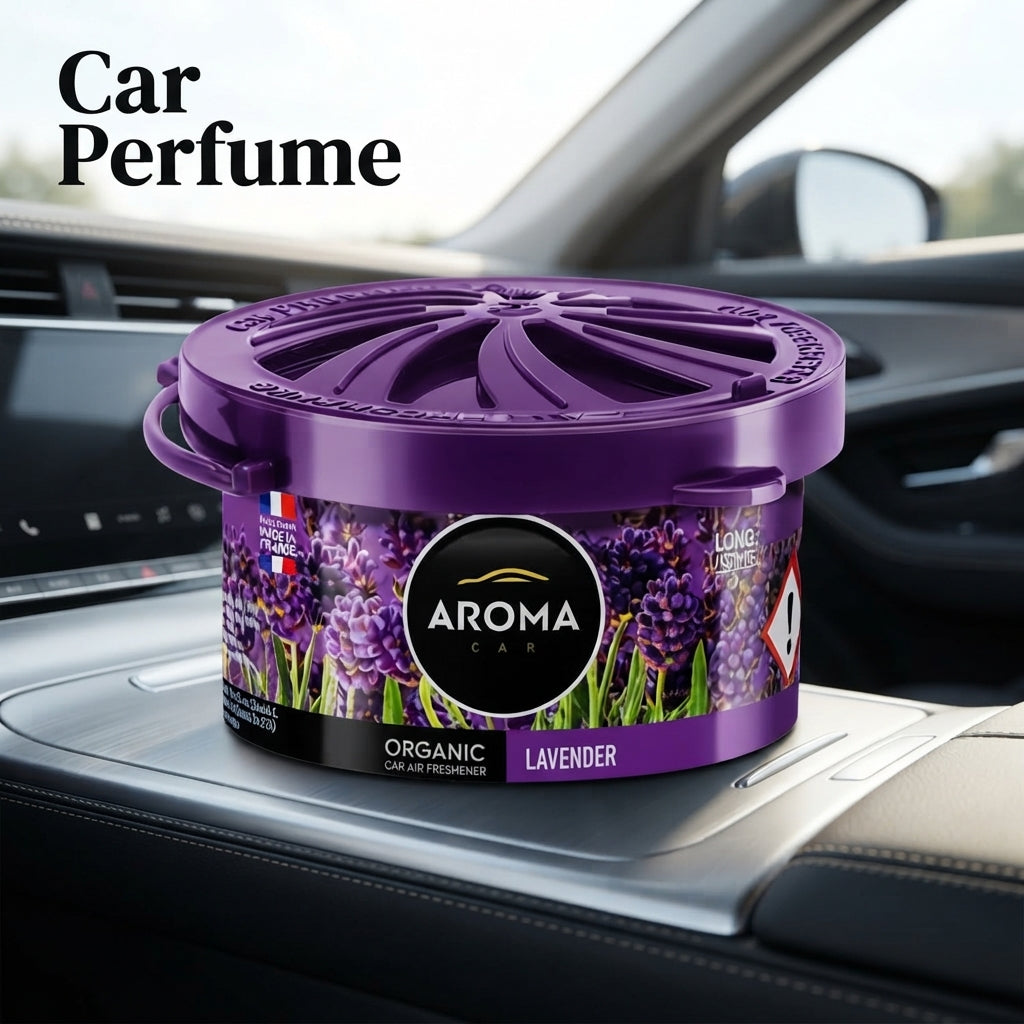 Car Perfume Metal Can Wood Aroma Lavendar 40G Tin Can Pack Organic Perfumes S66725 (Eu)