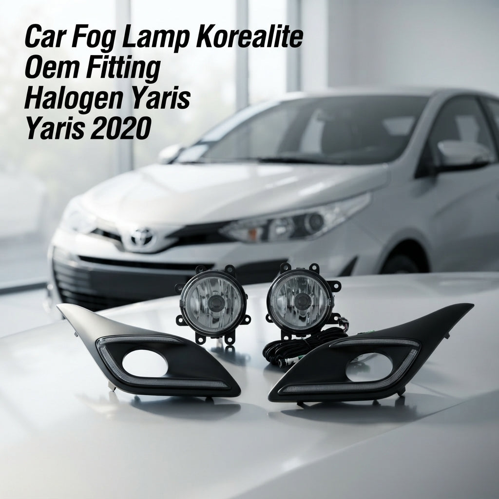 Car Fog Lamp Korealite Oem Fitting Halogen Toyota Yaris 2020 Plastic Housing Glass Lens Clear Lens Black Kl-7907 (China)