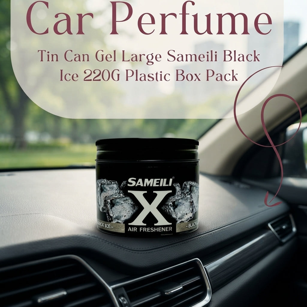 Car Perfume Tin Can Gel Large Sameili Black Ice 220G Plastic Box Pack S-10 (China)