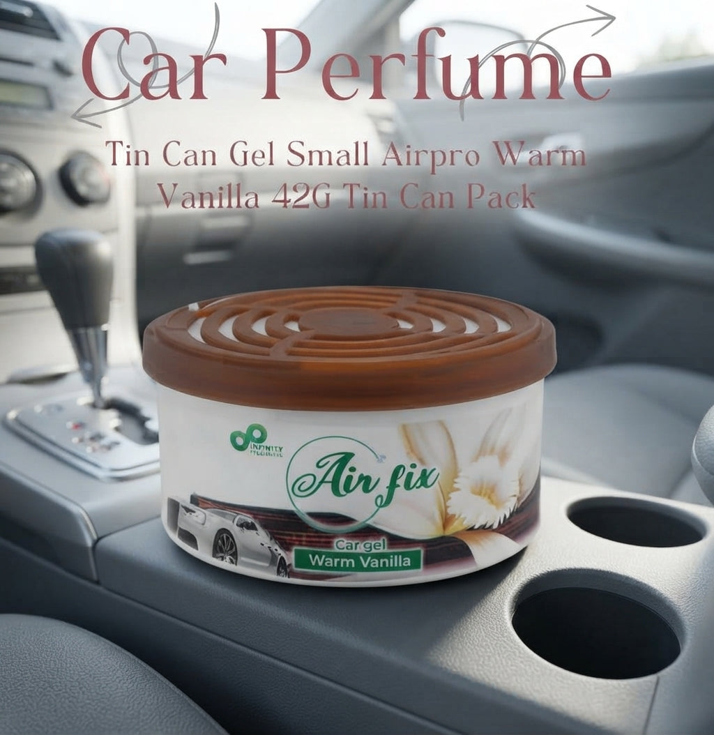 Car Perfume Tin Can Gel Small Airpro Warm Vanilla 42G Tin Can Pack