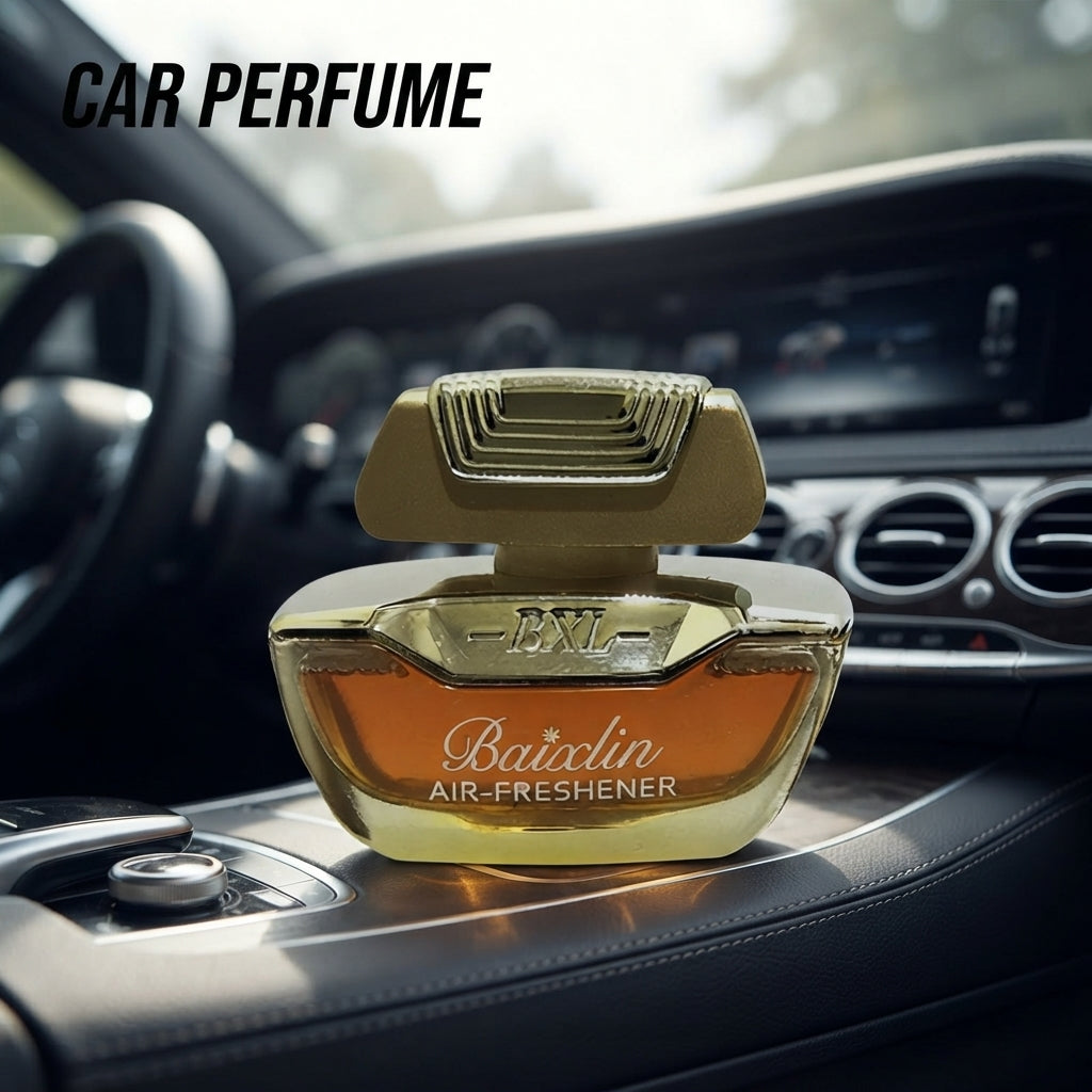 Car Perfume Glass Bottle Baixianglin Chrome Housing Orange Fragrance 100Ml Blister Pack Fy-7311 (China)