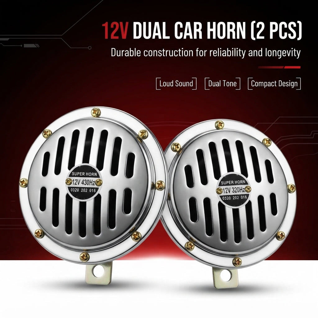 Car Horns Disc Colour Box Pack Super Electric Horn 638H (China)