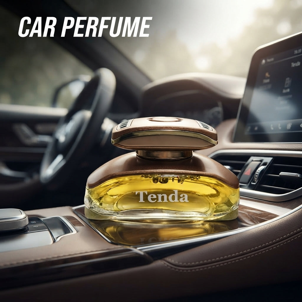 Car Perfume Glass Bottle Ym Copper/Chrome Housing Yellow Liquid 80Ml Blister Pack Tenda Fy-7330 (China)
