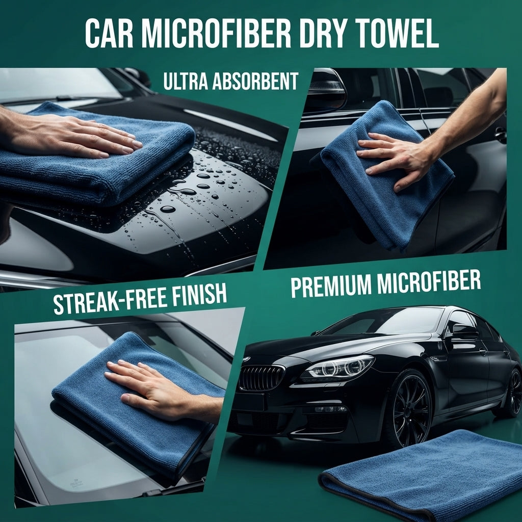 Automotive Washing / Cleaning / Polishing Cloth Microfiber Single Towel Standard Quality 40X60Cm Mix Colours 01 Pc/Pack 2910 (China)