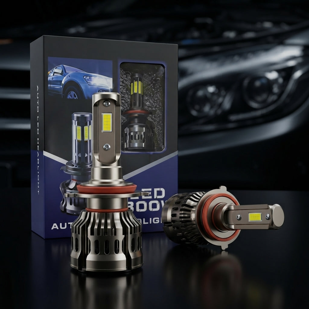 Car Led Head Light Bulbs Sogo Csp H4 Ultra White Colour Box Pack (China) 55W