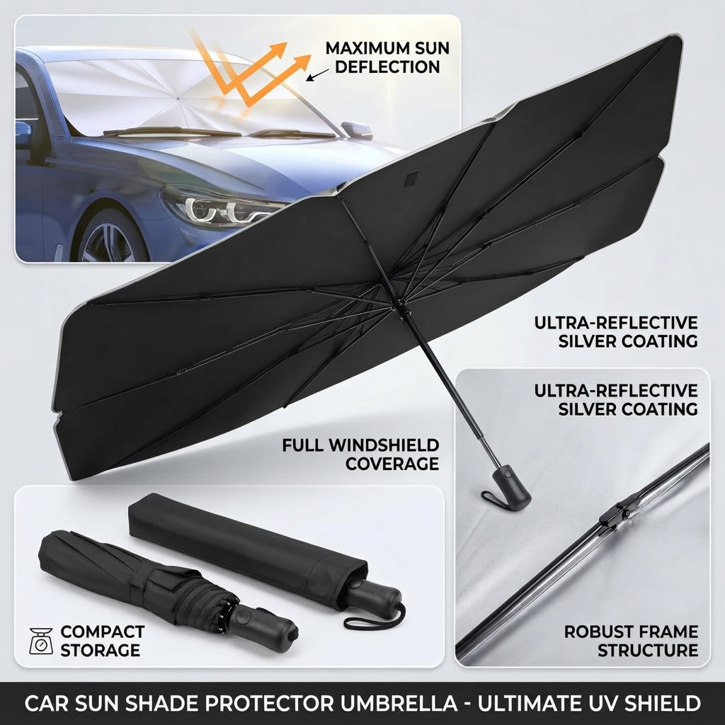 Car Curtain Front Foil Black Umbrella (China)