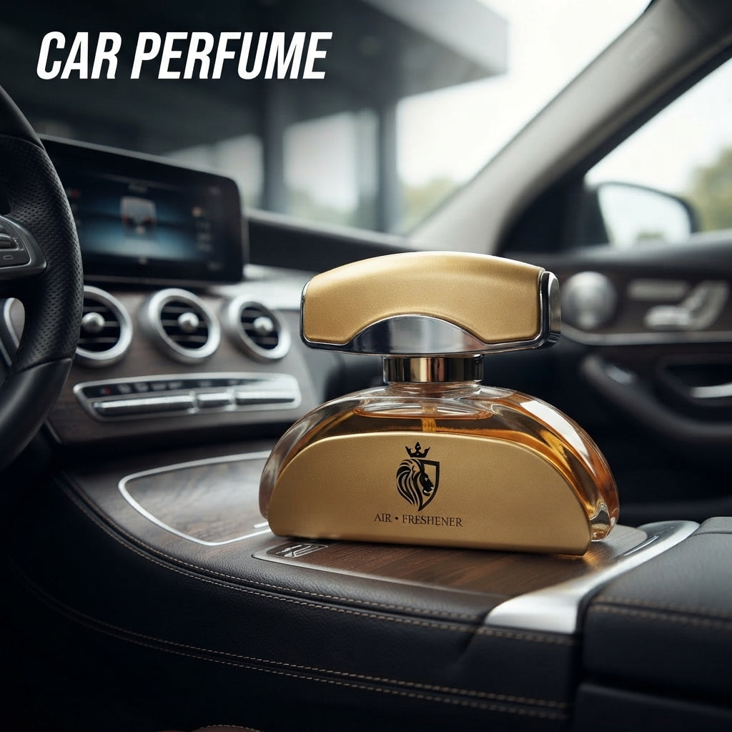 Car Perfume Glass Bottle Airafi Golden Housing Orange Fragrance 85Ml Plastic Box Pack Fy-7314 (China)