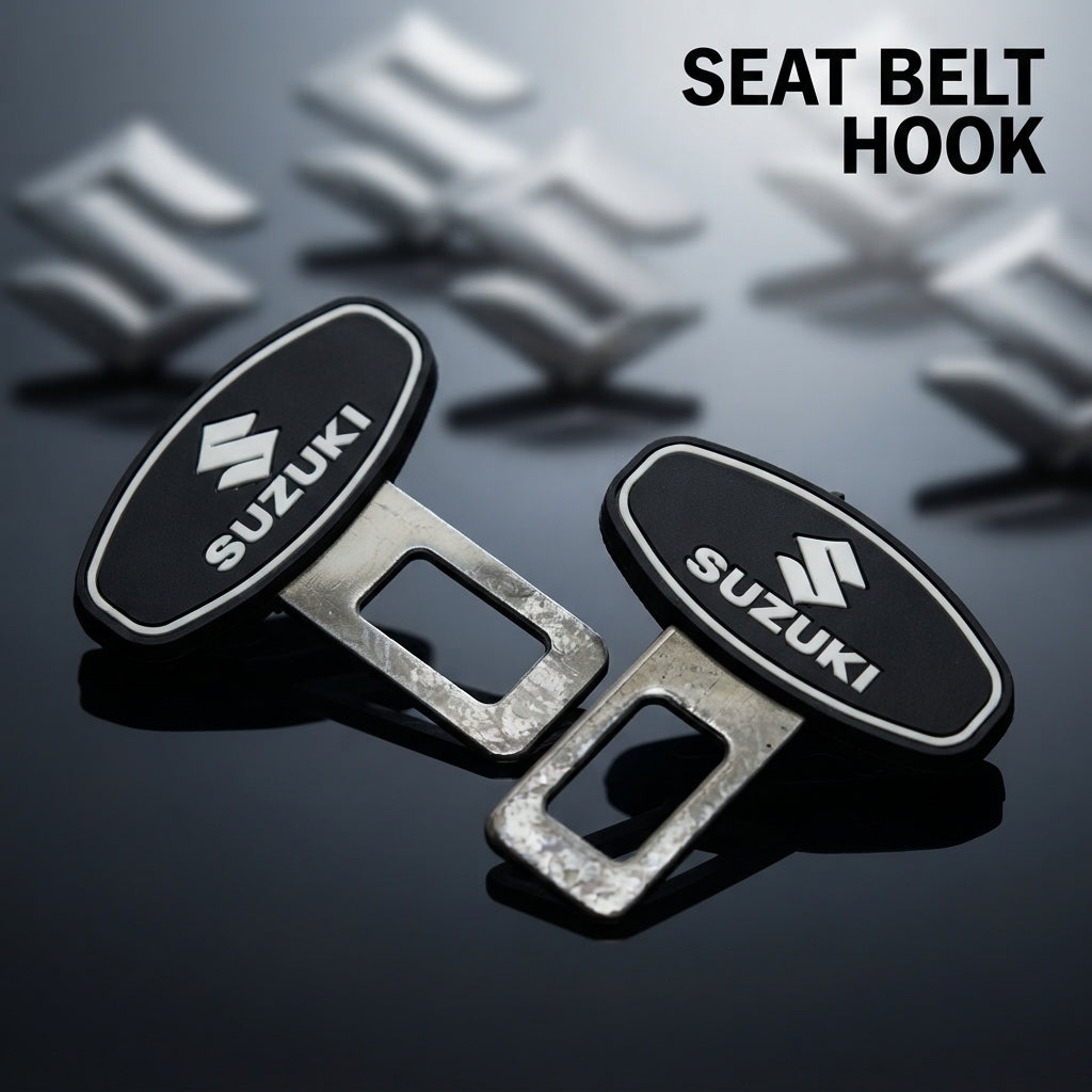 Seat Belt Hook Silicone+Metal Suzuki Logo 02 Pcs/Pack Blister Pack (China)