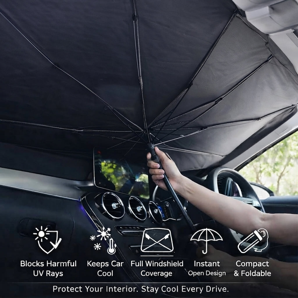 Car Curtain Front Foil Black Umbrella (China)