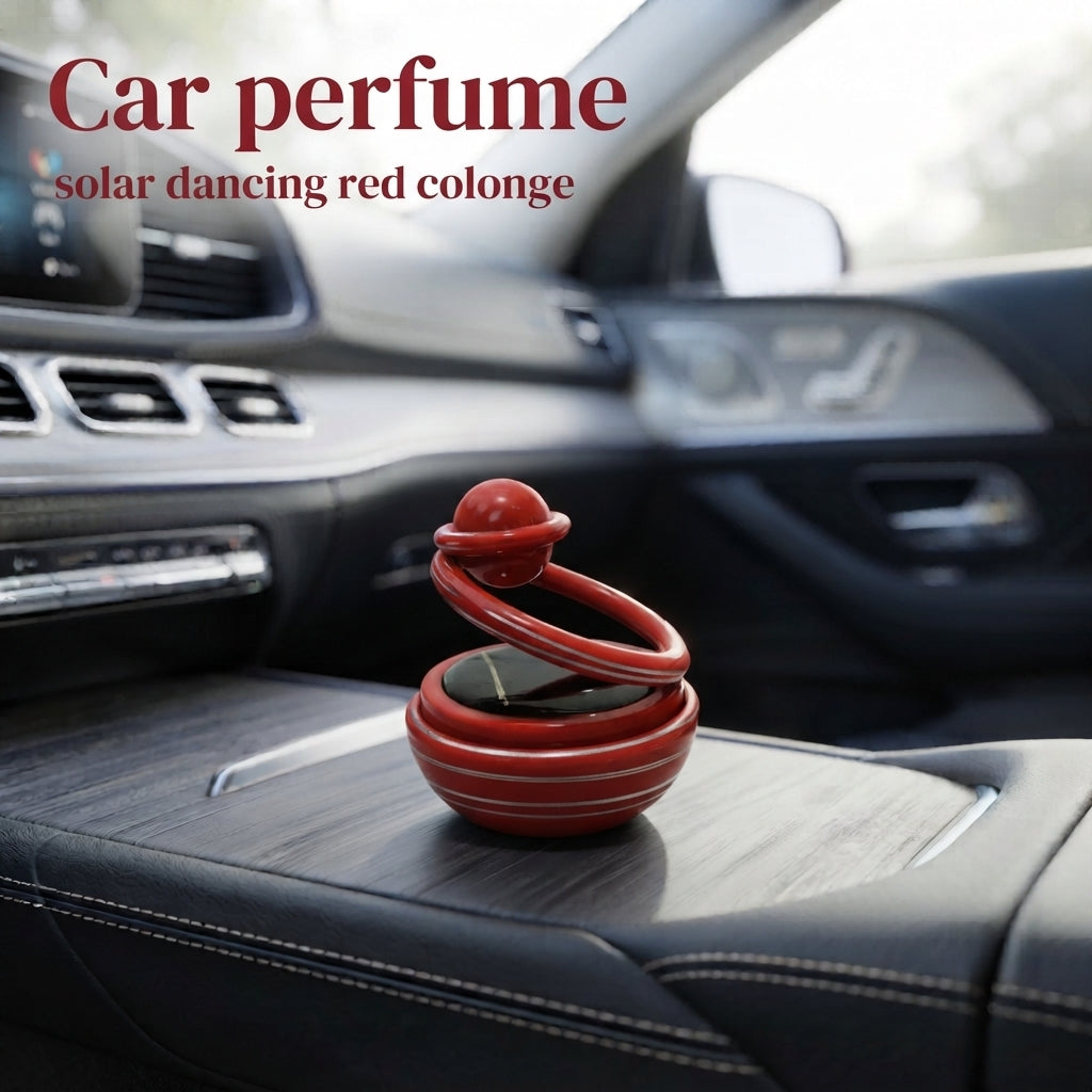 Car Perfume Solar Dancing Red Cologne 70G Colour Box Pack Round Circle Xs-288 (China)