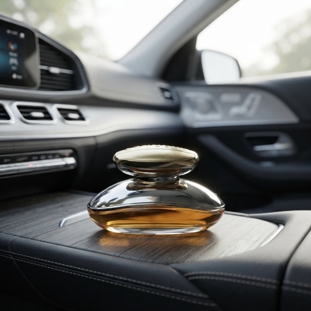 Car Perfume Glass Bottle Catian Bai Golden/Chrome Housing Glamour Cologne 60Ml Plastic Box Pack Fy-7319 (China)
