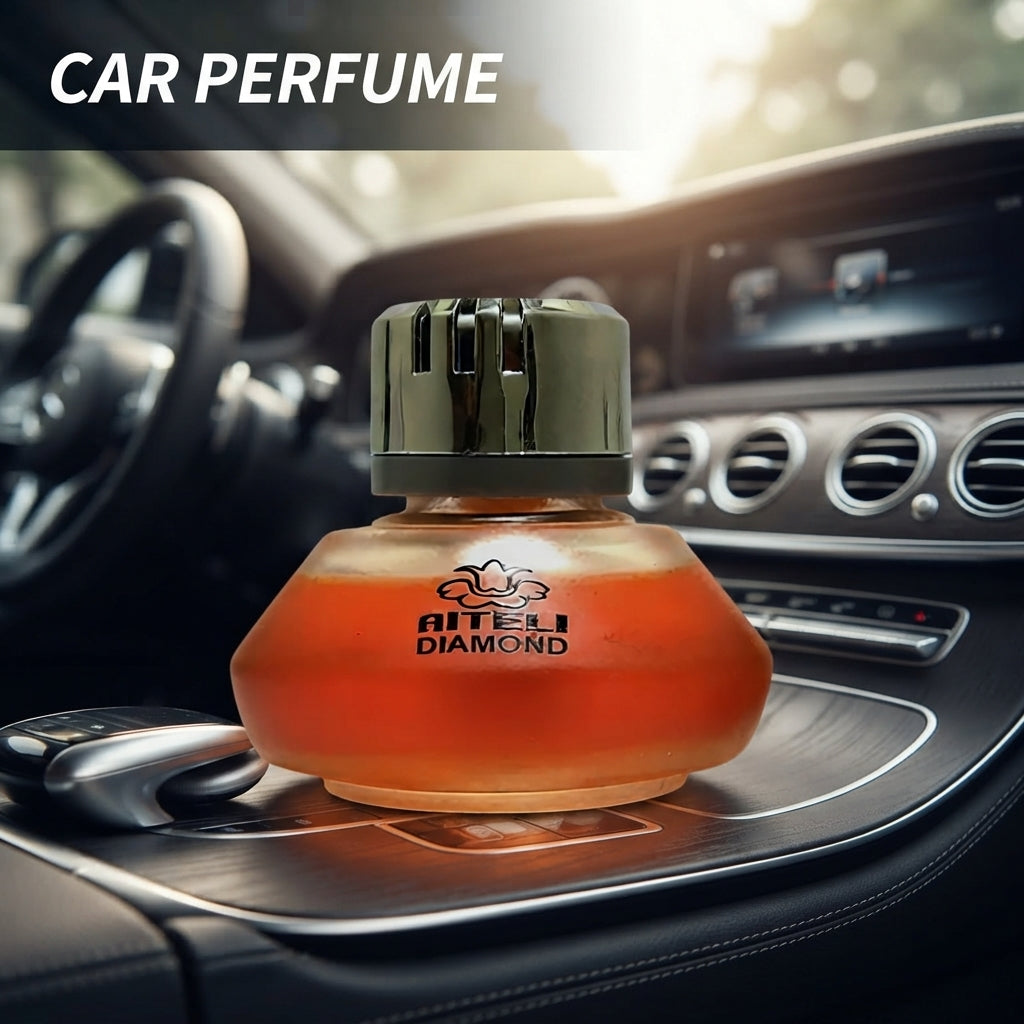 Car Perfume Glass Bottle Aiteli Orange/Chrome Housing Cologne 65Ml Blister Pack Yalijia Da-340 (China)
