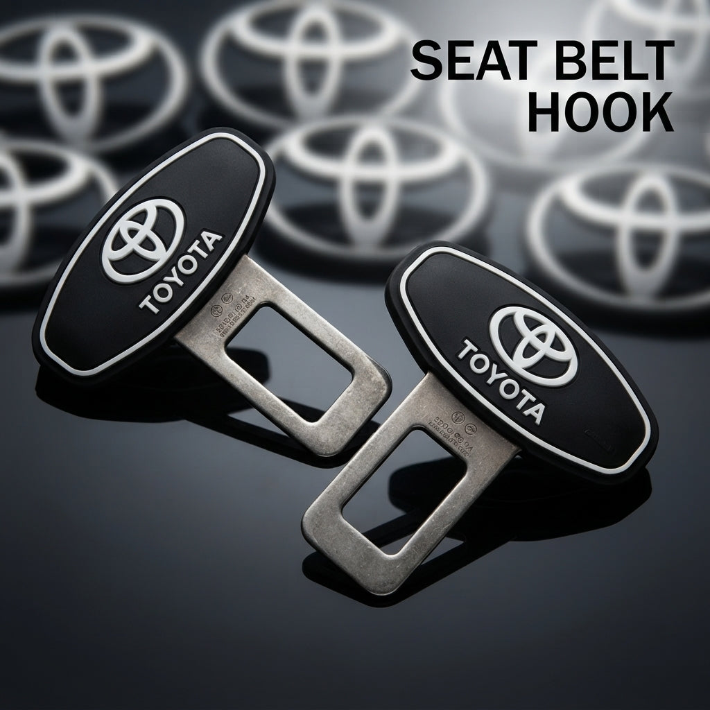 Seat Belt Hook Silicone+Metal Toyota Logo 02 Pcs/Pack Blister Pack (China)