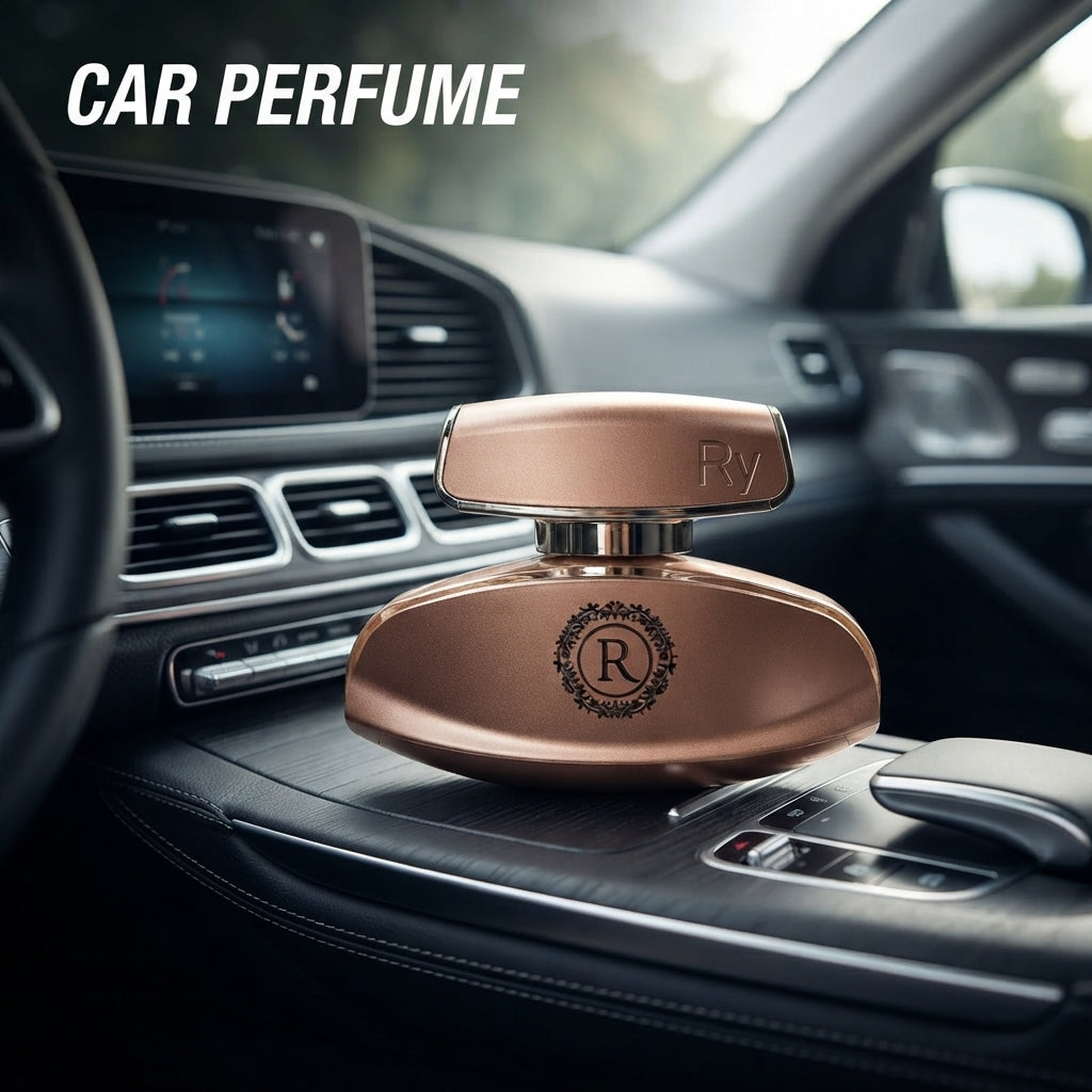 Car Perfume Glass Bottle Jiyexiang Golden/Chrome Housing Cologne 55Ml Blister Pack Rongyao (China)