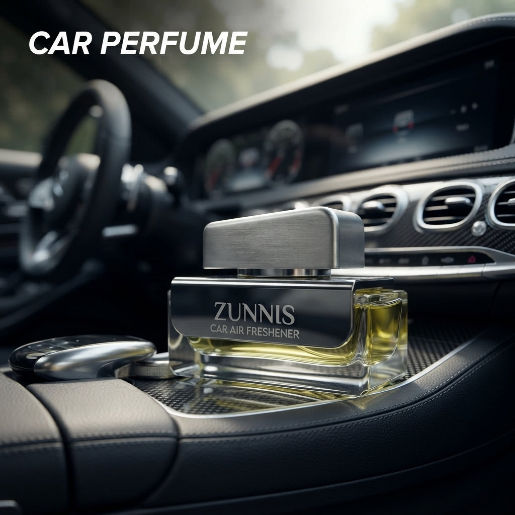 Car Perfume Glass Bottle Zunnisi Chrome Housing Lemon 80Ml Blister Pack (China)