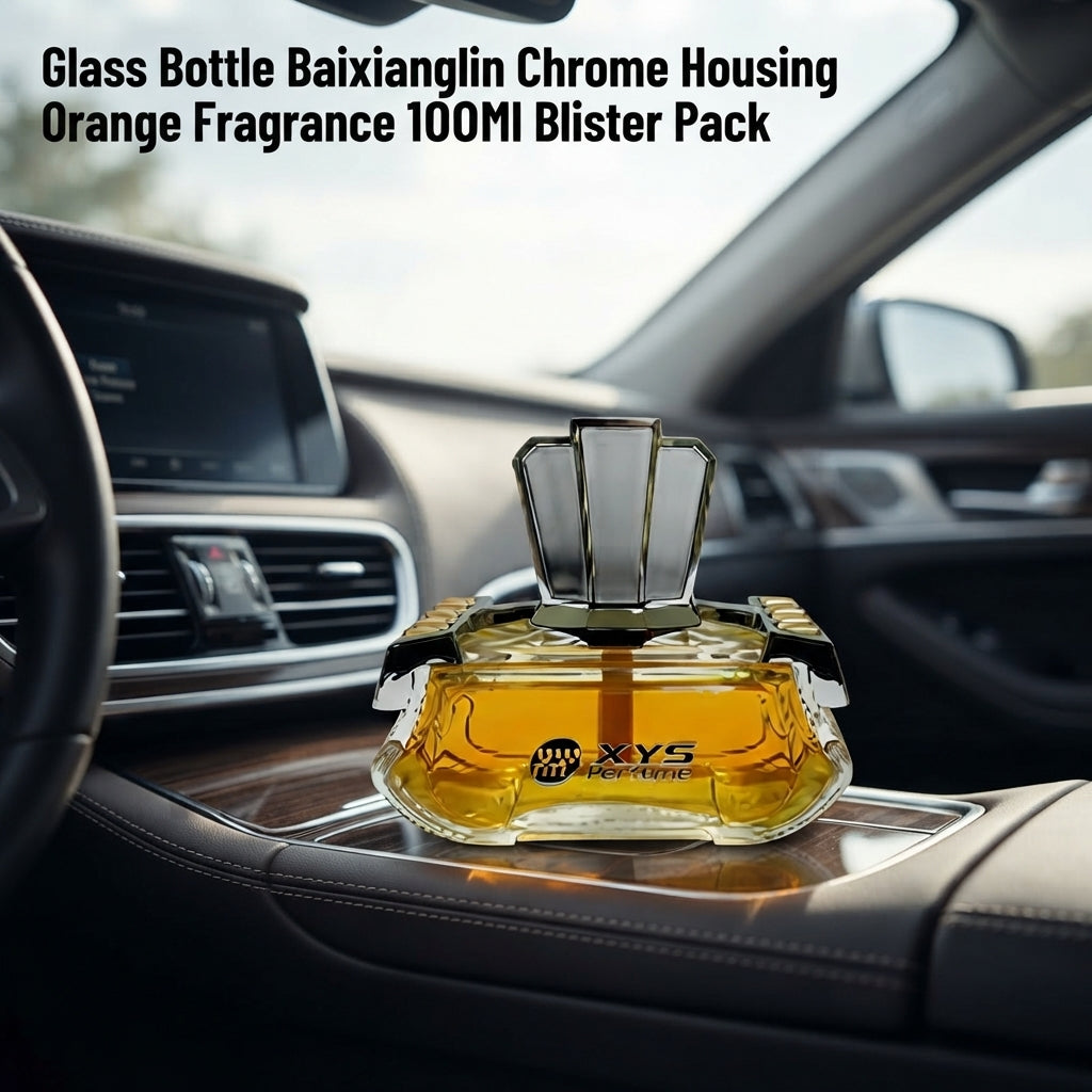 Car Perfume Glass Bottle Jiafen Chrome Housing France Spices 65Ml Blister Pack Xys Fy-7305 (China)