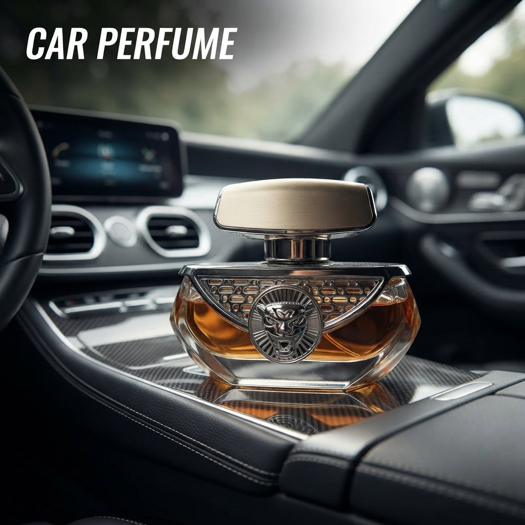 Car Perfume Glass Bottle Carrie Chrome Housing Orange Fragrance 85Ml Plastic Box Pack Lion Face Fy-7312 (China)