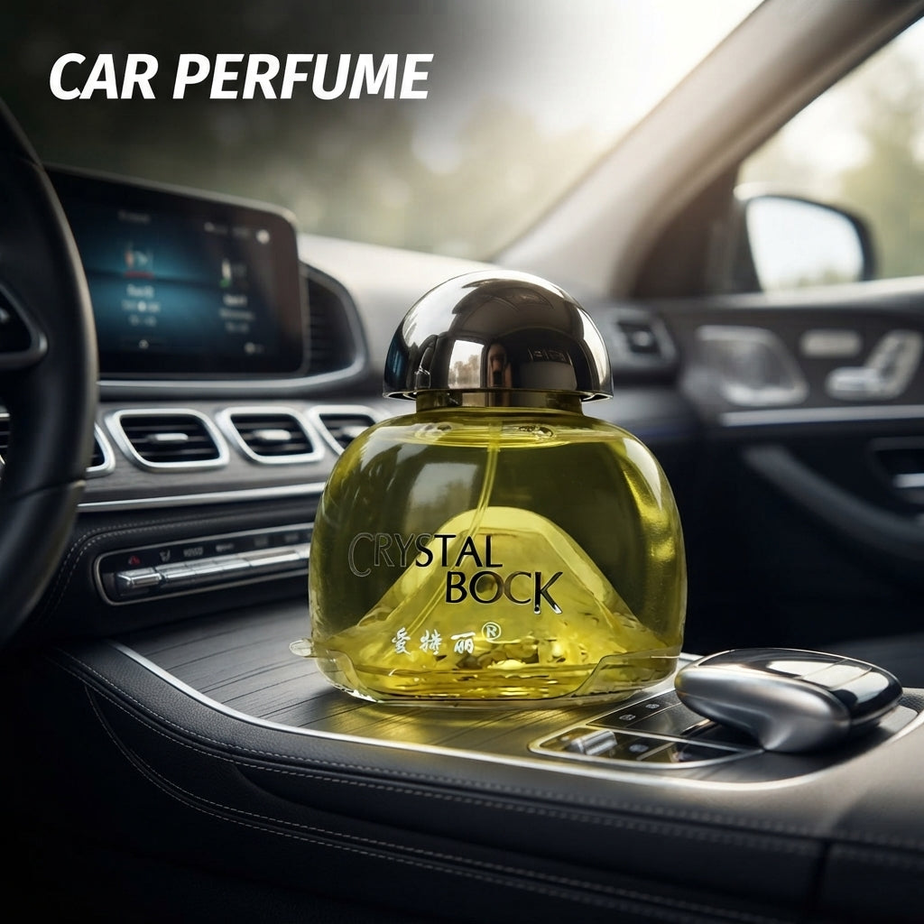 Car Perfume Glass Bottle Aiteli Yellow/Chrome Housing Sour Lemon 80Ml Blister Pack Crystal Bock Da-082 (China)