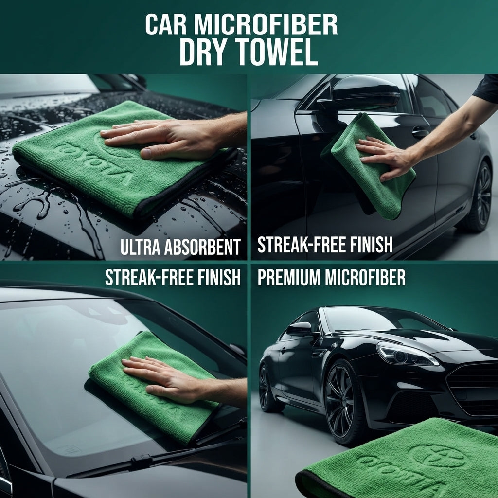 Automotive Washing / Cleaning / Polishing Cloth Microfiber Double Towel Premium Quality 30 X 30Cm Mix Colours 01 Pc/Pack Hyundai Logo (China)