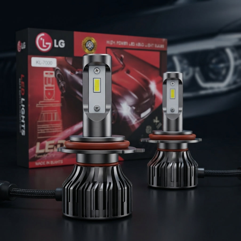 Car Led Head Light Bulbs Lg Cob H4 Ultra White Colour Box Pack (China) Kl-3003 100W