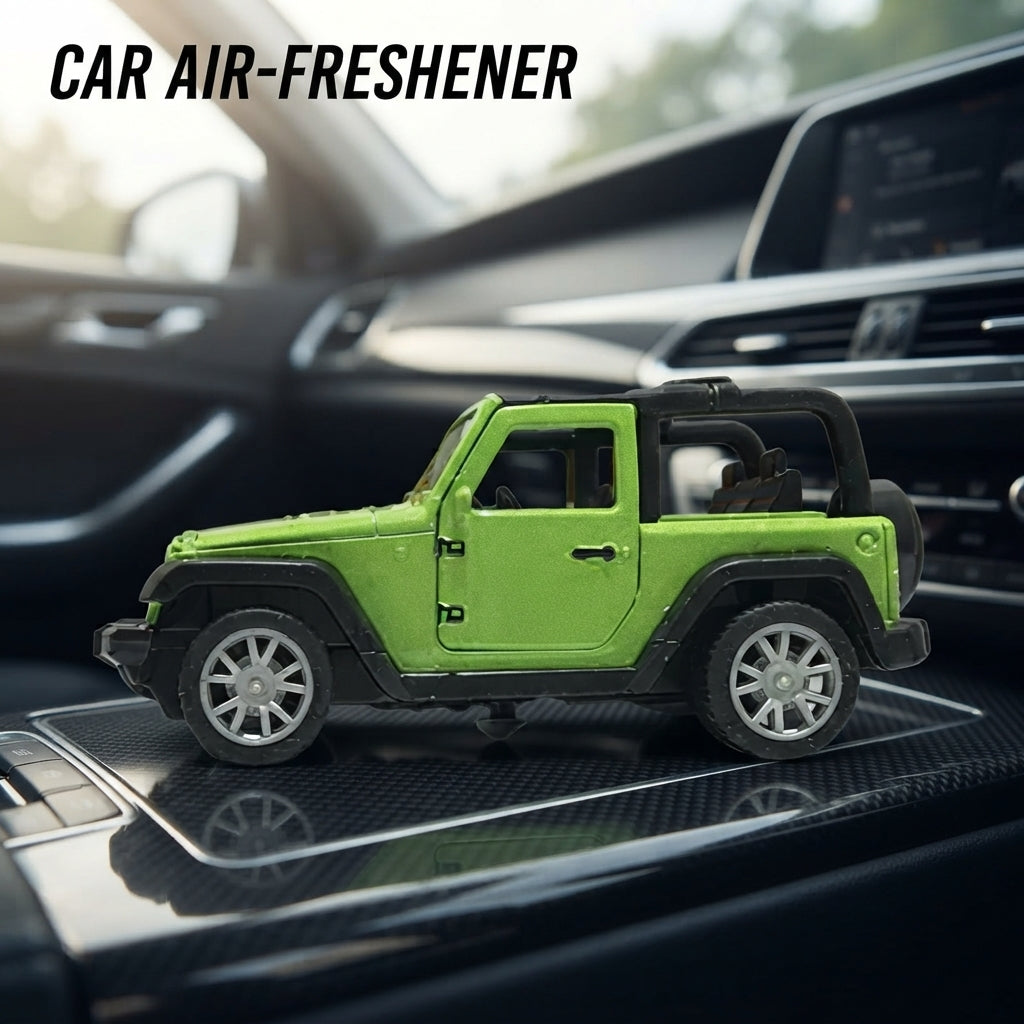 Car Perfume Jeep Type (Metal) Tian Du Green/Black Housing Cologne Colour Box Pack F1118-1 (China)