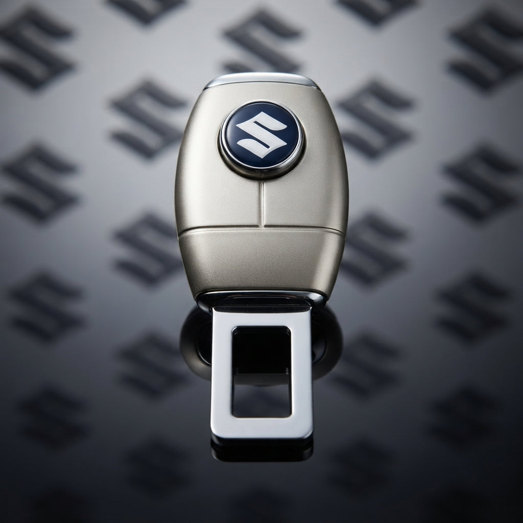 Seat Belt Hook Steel Suzuki Logo 01 Pc/Pack With Button Box Pack (China)