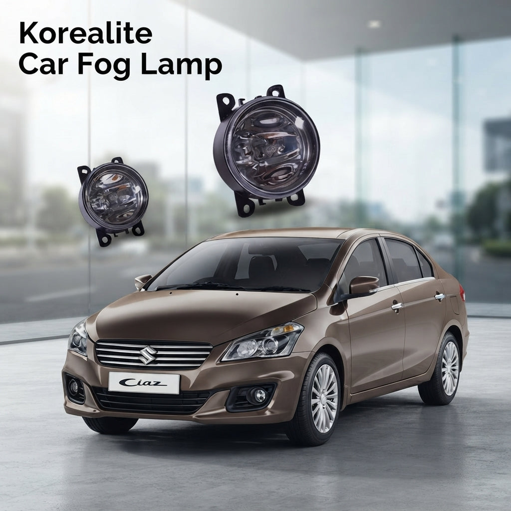 Car Fog Lamp Korealite Oem Fitting Halogen Suzuki Ciaz 2018 Plastic Housing Glass Lens Clear Lens Black Kl-7906 (China)
