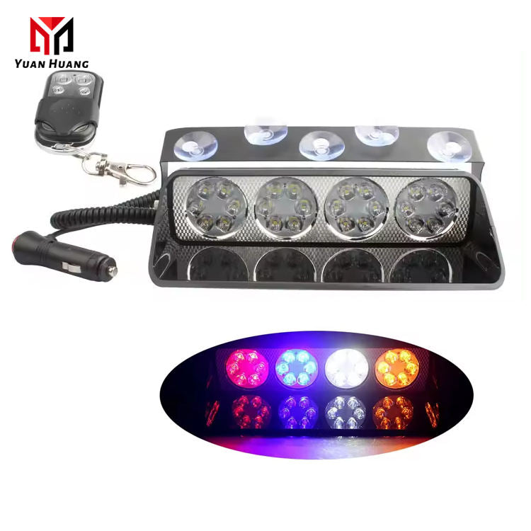 Car Interior Led Multi Function Strobe Light Led Type Large Size Without Remote 01 Pc/Set Plastic Housing Colour Box Pack Red/Blue (China) S-24