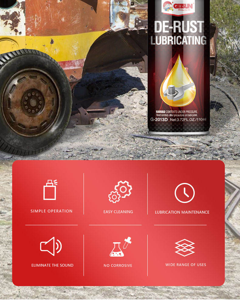 Anti Rust Lubricant Getsun Tin Can Pack 450Ml De-Rust Lubricanting G-2013 (China)