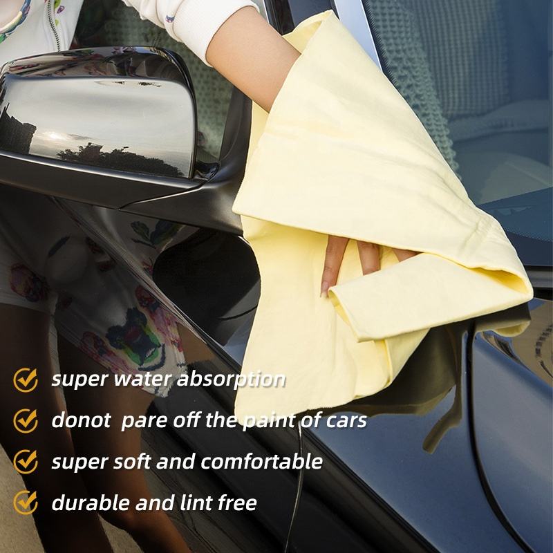 Automotive Washing / Cleaning / Polishing Cloth Synthetic Chamois Material Standard Quality Small Size Yellow 01 Pc/Pack (China)