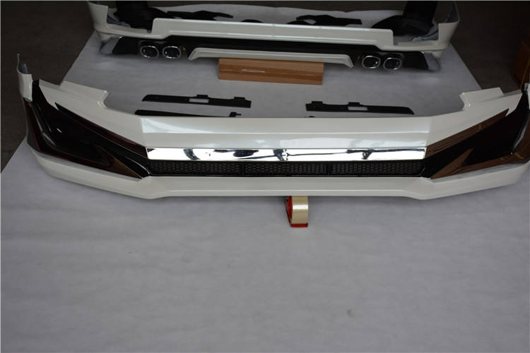 Body Kit 4X4 Front + Back Sides Toyota Prado 2018 Modelisata Design Plastic Material With Led Gbt 02 Pcs/Set Metalic Black Colour (China)