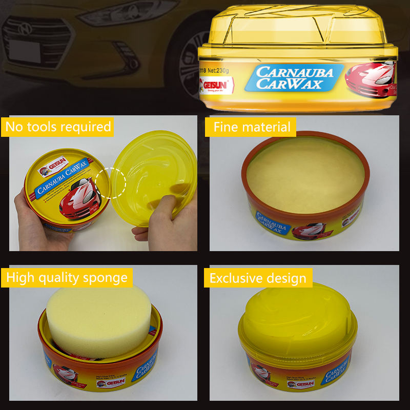 Car Body Polish Getsun Soft Wax Tin Can Pack 230G Carnauba Car Wax G-3118 (China)