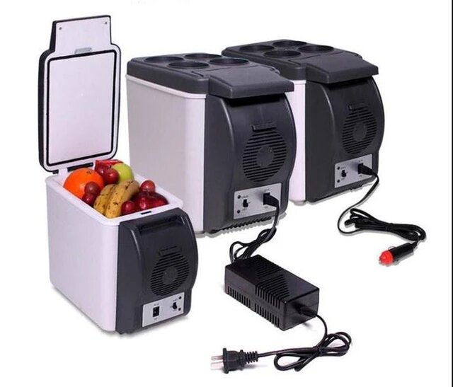 Automotive Portable Fridge/Cool Box  Storage Box Design Cool + Warm 6L 12V White/Black (China)