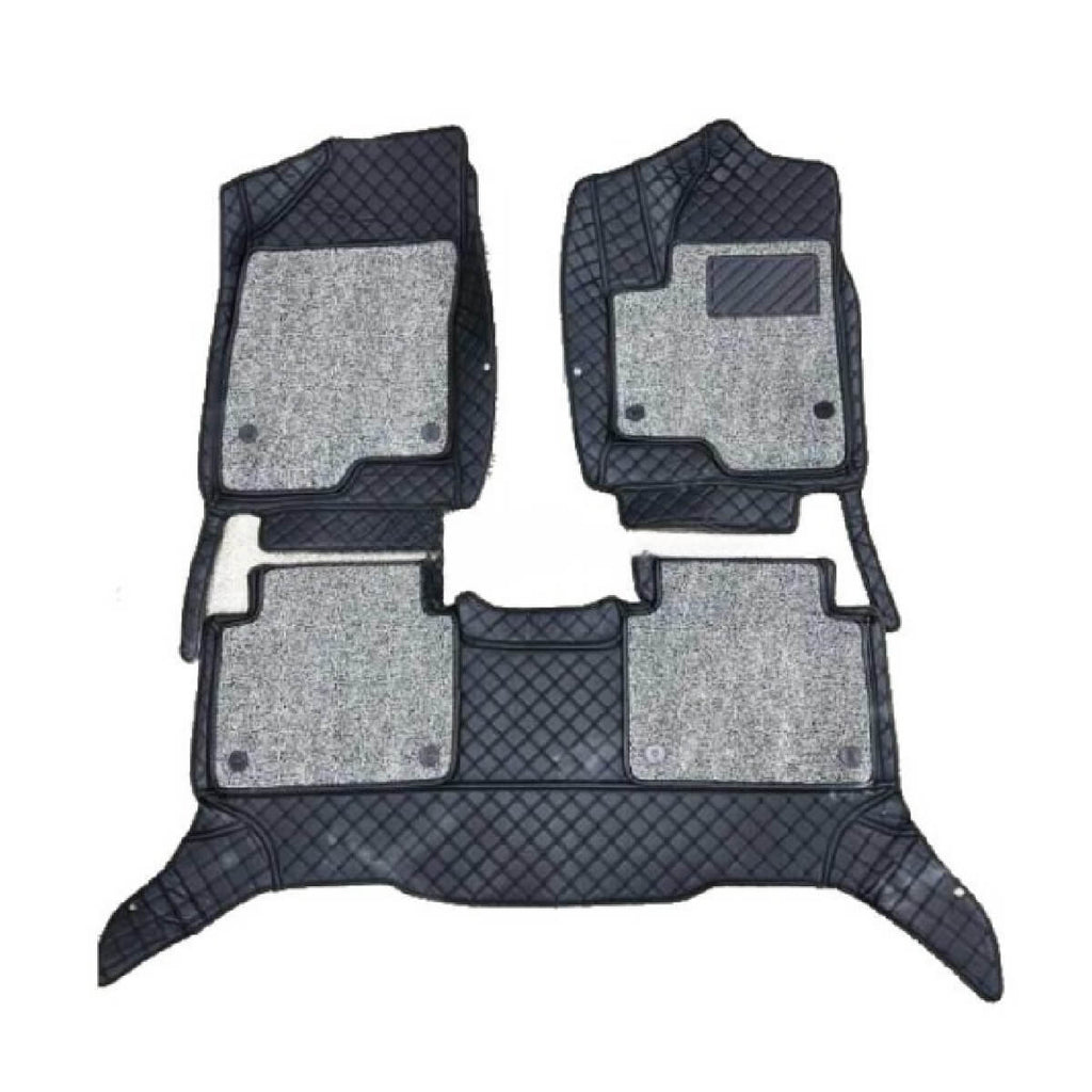 Car Floor Mat 9D Civic 2018 Honda Black Pvc Beige Stitch Black/Grey Grass 03 Pcs / Set Standard Quality (China)