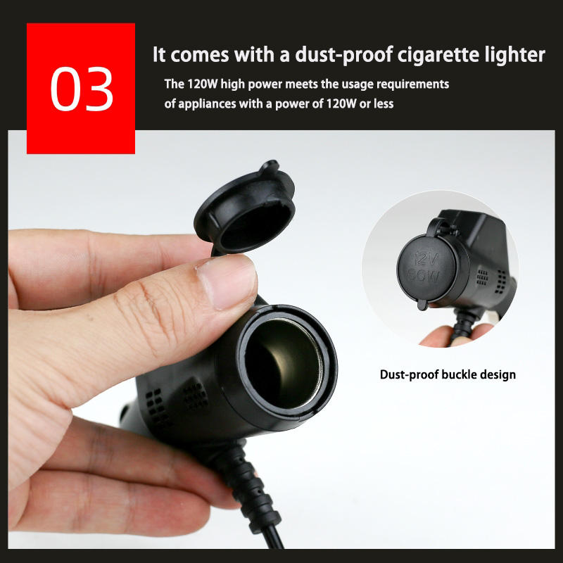 Mobile Charger Kit Aaa Car Use / Dc Type 5V 60W Android Regular Port 1.5 Meters W/Cigarette Lighter Socket 01 Pc/Pack Black Colour Box Pack (China)