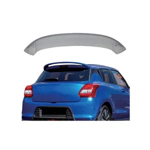 Car Spoiler Trunk Type Suzuki Swift 2022 Si Design Fgm Tape Type Fitting Without Light  Solid White Colour