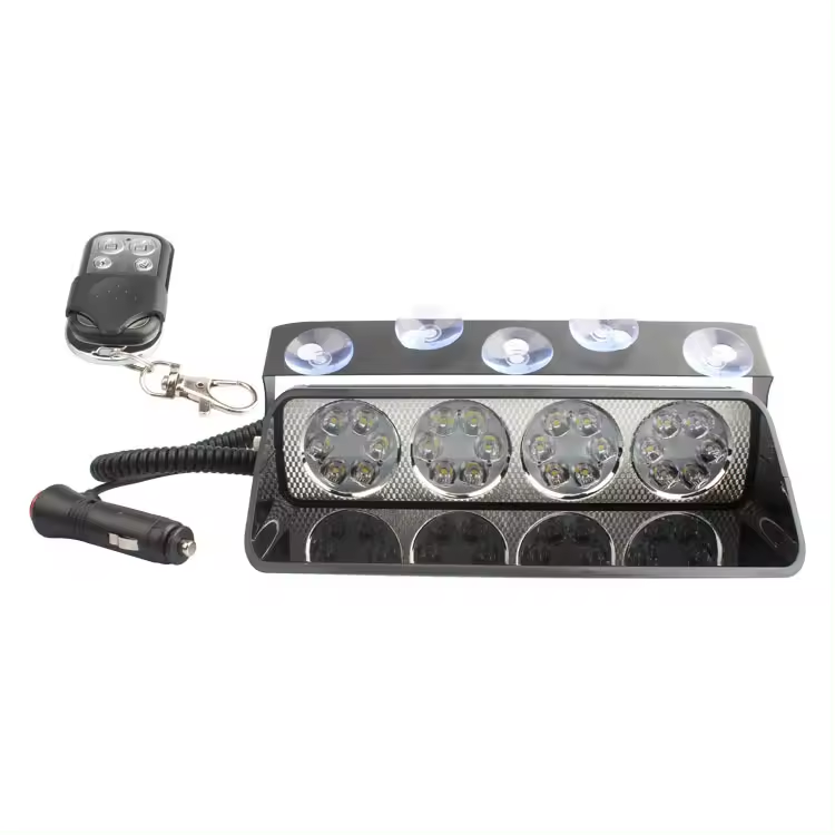 Car Interior Led Multi Function Strobe Light Led Type Large Size Without Remote 01 Pc/Set Plastic Housing Colour Box Pack Red/Blue (China) S-24