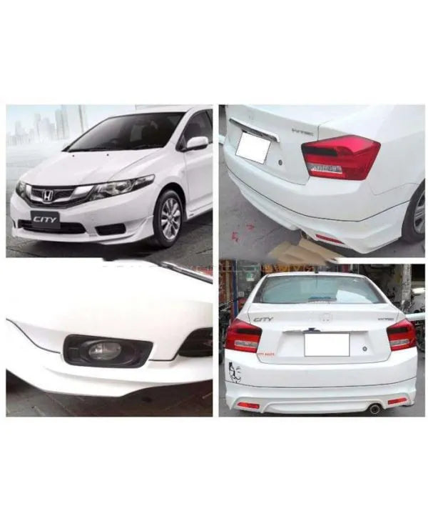 Body Kit/Lip Front + Side + Back Sides Honda City 2018 Modulo Design Fgm Without Light  04 Pcs/Set Solid Black Colour